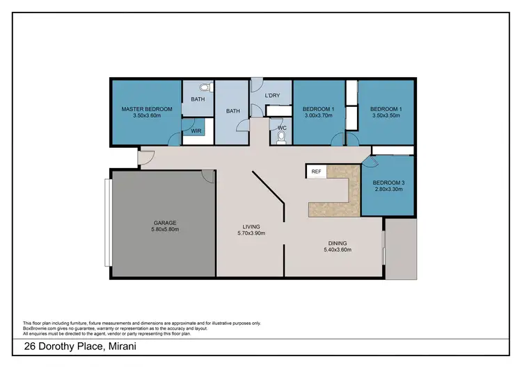 Floorplan of Homely house listing, 26 Dorothy Place, Mirani QLD 4754