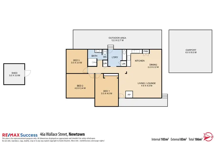 Floorplan of Homely house listing, 46A Wallace Street, Newtown QLD 4350