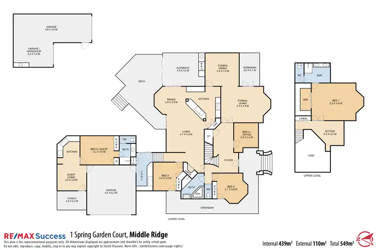 Floorplan of Homely house listing, 1 Spring Garden Court, Middle Ridge QLD 4350