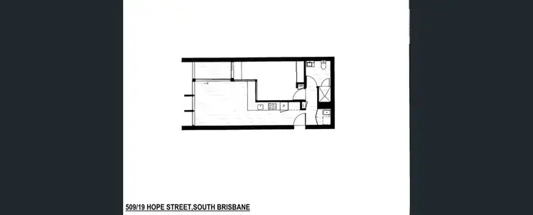 Floorplan of Homely apartment listing, 509/19 HOPE ST, South Brisbane QLD 4101