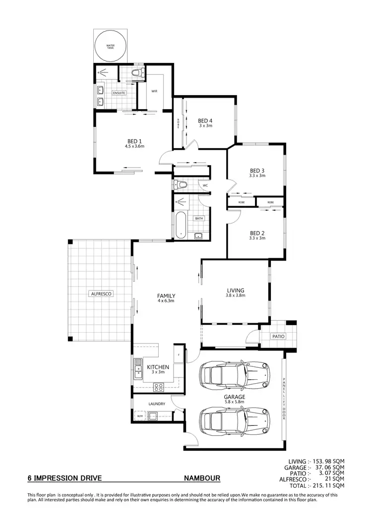 Floorplan of Homely house listing, 6 Impression Dr, Nambour QLD 4560