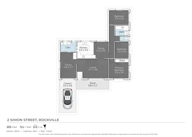 Floorplan of Homely house listing, 2 Simon Street, Rockville QLD 4350