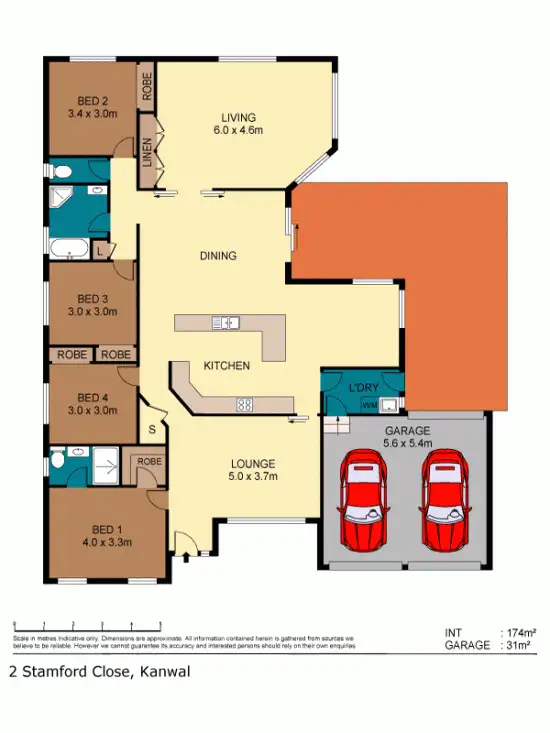 Floorplan of Homely house listing, 2 Stamford Close, Kanwal NSW 2259
