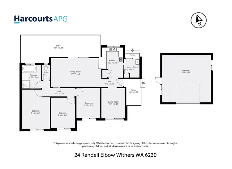 Floorplan of Homely house listing, 24 Rendell Elbow, Withers WA 6230