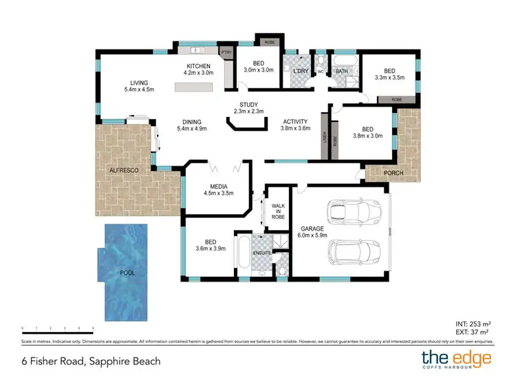 Floorplan of Homely house listing, 6 Fisher Road, Sapphire Beach NSW 2450