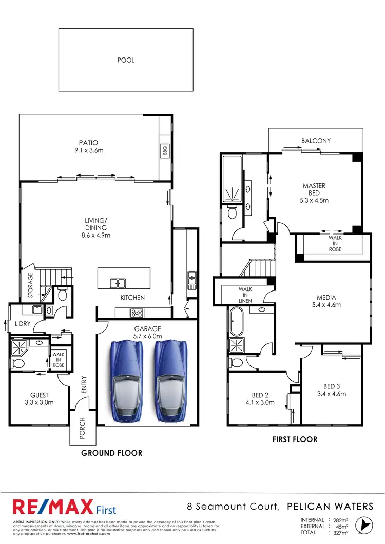 Floorplan of Homely house listing, 8 Seamount Court, Pelican Waters QLD 4551