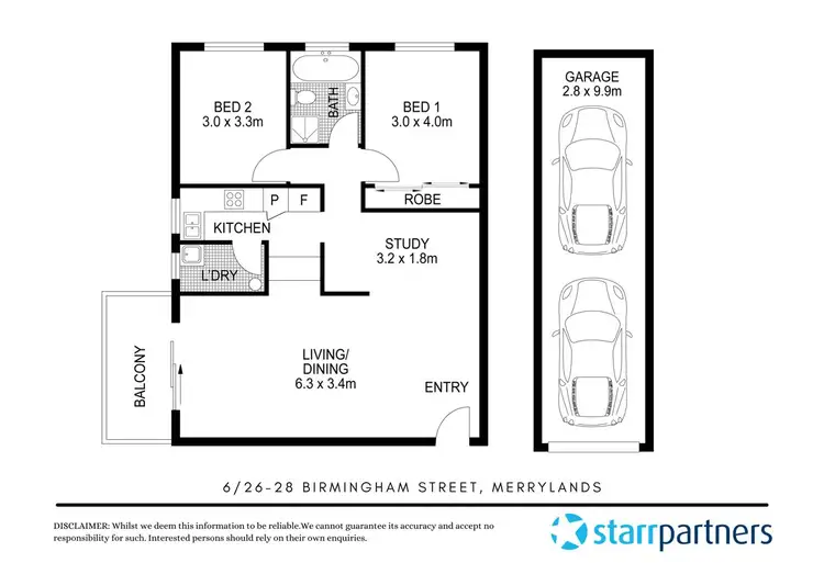 Floorplan of Homely unit listing, 6/26-28 Birmingham Street, Merrylands NSW 2160