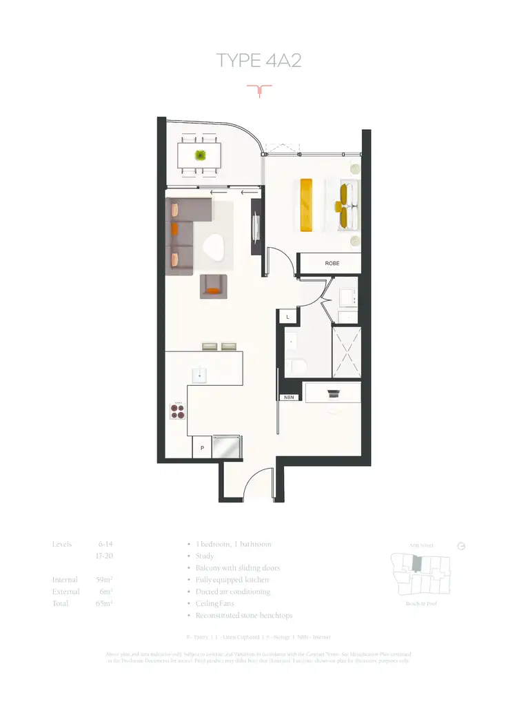 Floorplan of Homely apartment listing, 40610/1033 Ann Street, Newstead QLD 4006