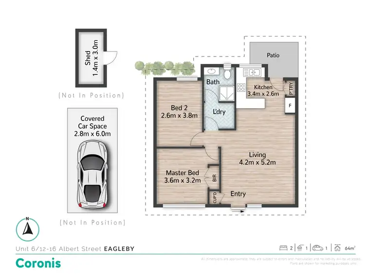 Floorplan of Homely townhouse listing, 6/12-16 Albert Street, Eagleby QLD 4207