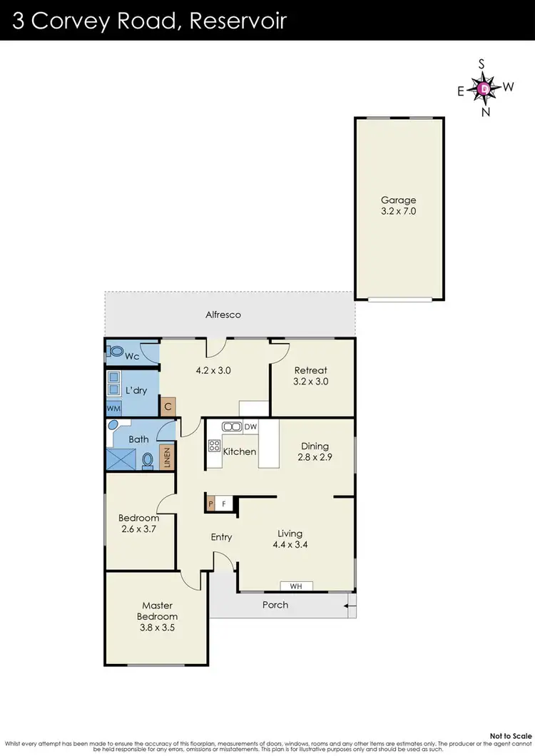 Floorplan of Homely house listing, 3 Corvey Road, Reservoir VIC 3073