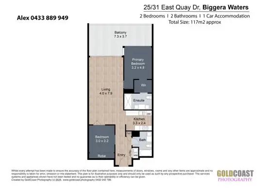 Floorplan of Homely apartment listing, 21001/30 East Quay Drive, Biggera Waters QLD 4216
