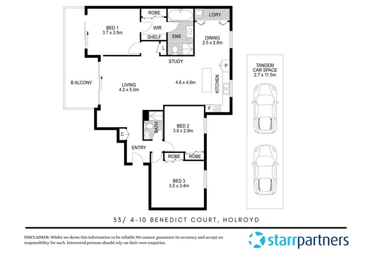 Floorplan of Homely unit listing, 33/4-10 Benedict Court, Holroyd NSW 2142