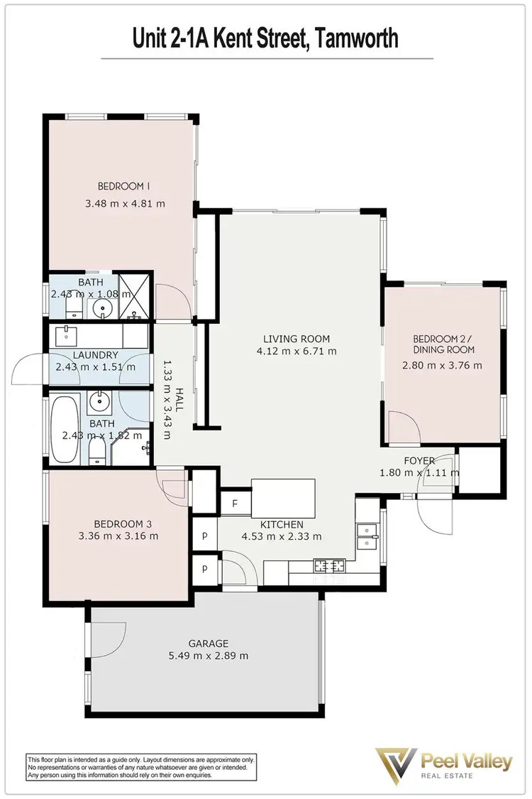 Floorplan of Homely unit listing, Unit 2-1A Kent Street, Tamworth NSW 2340