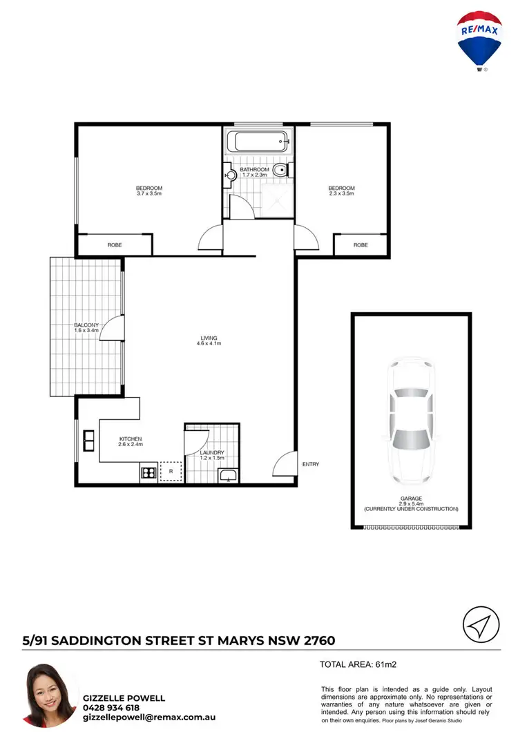 Floorplan of Homely unit listing, 5/91 SADDINGTON STREET, St Marys NSW 2760