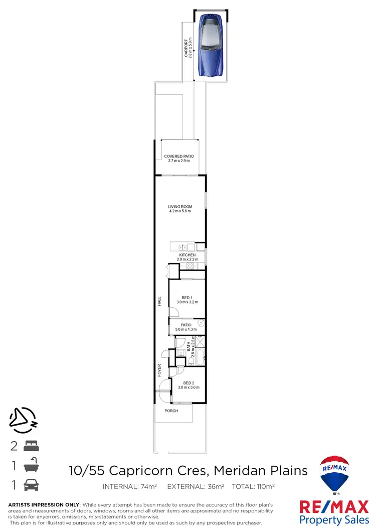 Floorplan of Homely townhouse listing, 10/55 Capricorn Crescent, Meridan Plains QLD 4551