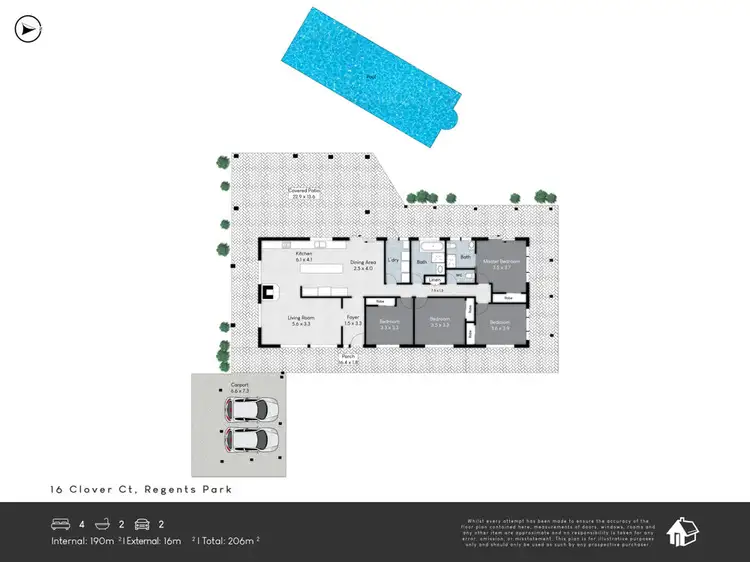 Floorplan of Homely house listing, 16 Clover Court, Regents Park QLD 4118