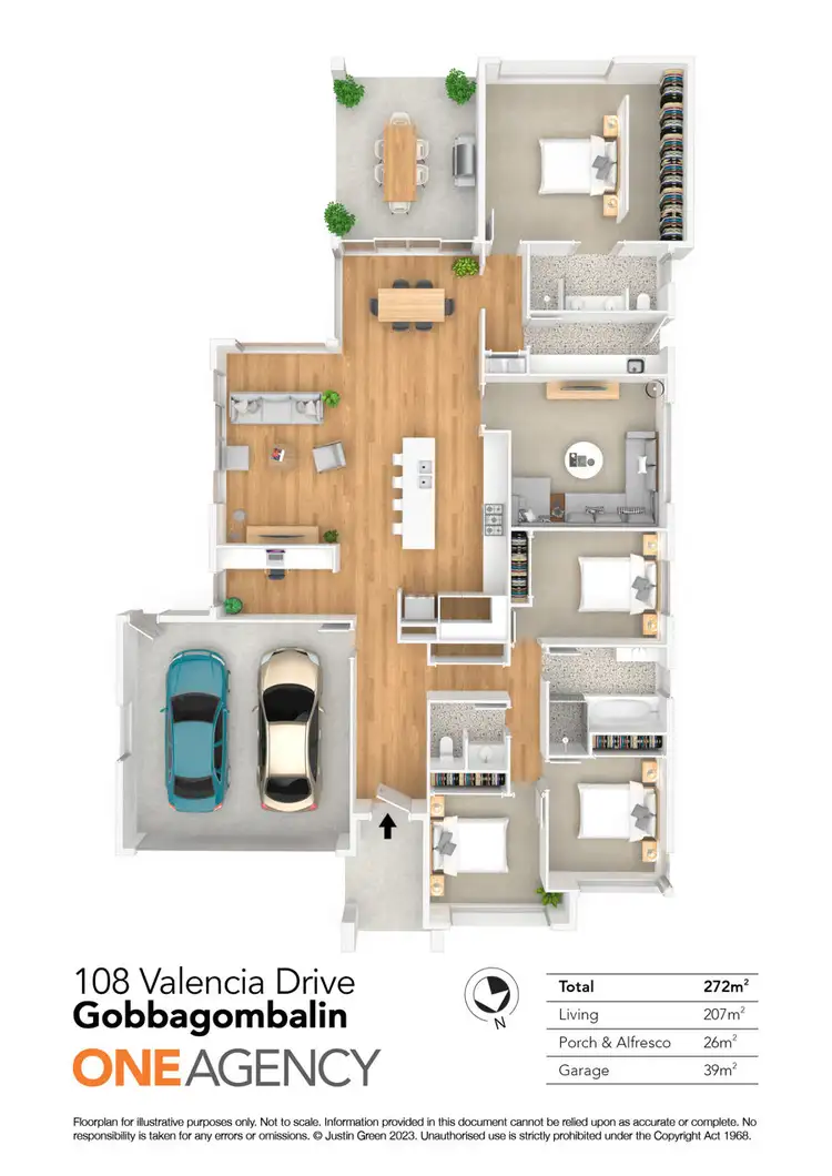Floorplan of Homely house listing, 108 VALENCIA DRIVE, Gobbagombalin NSW 2650