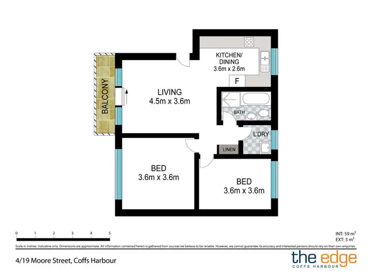 Floorplan of Homely unit listing, 4/19 Moore Street, Coffs Harbour NSW 2450