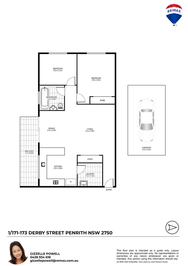 Floorplan of Homely unit listing, 1/171-173 DERBY STREET, Penrith NSW 2750