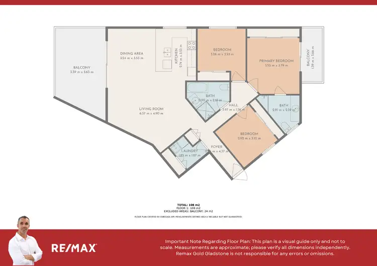 Floorplan of Homely unit listing, 16/8A WYNDHAM AVENUE, Boyne Island QLD 4680