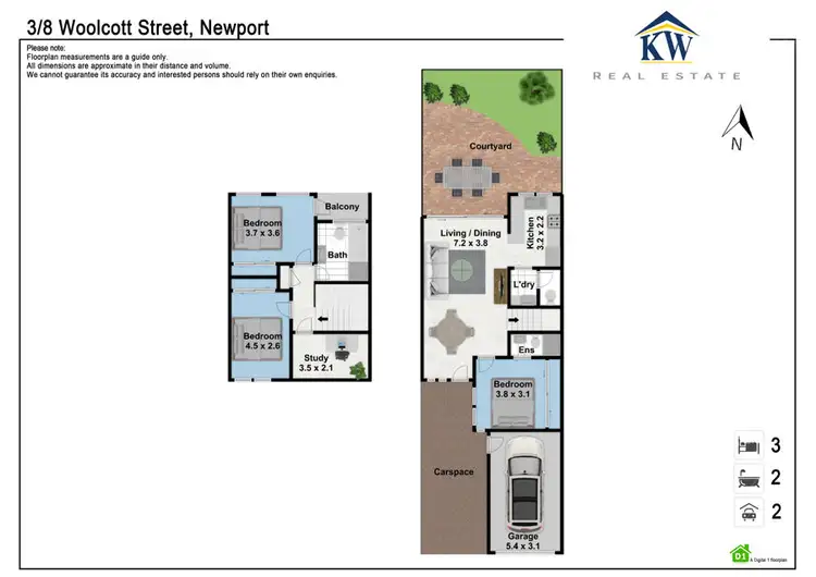 Floorplan of Homely house listing, 3 / 8 Woolcott Street, Newport NSW 2106