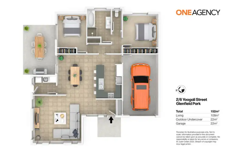 Floorplan of Homely villa listing, 2/6 YOOGALI STREET, Glenfield Park NSW 2650