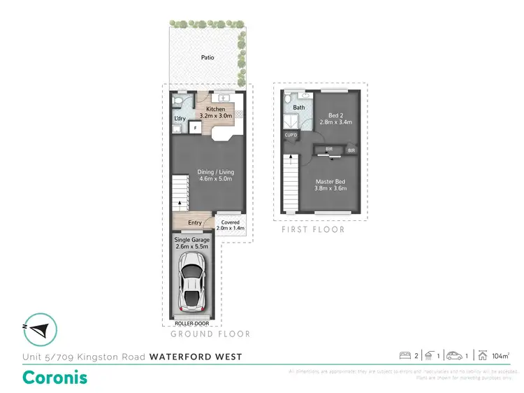 Floorplan of Homely townhouse listing, 5/709 Kingston Road, Waterford West QLD 4133