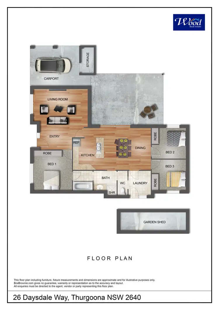 Floorplan of Homely house listing, 26 Daysdale Way, Thurgoona NSW 2640