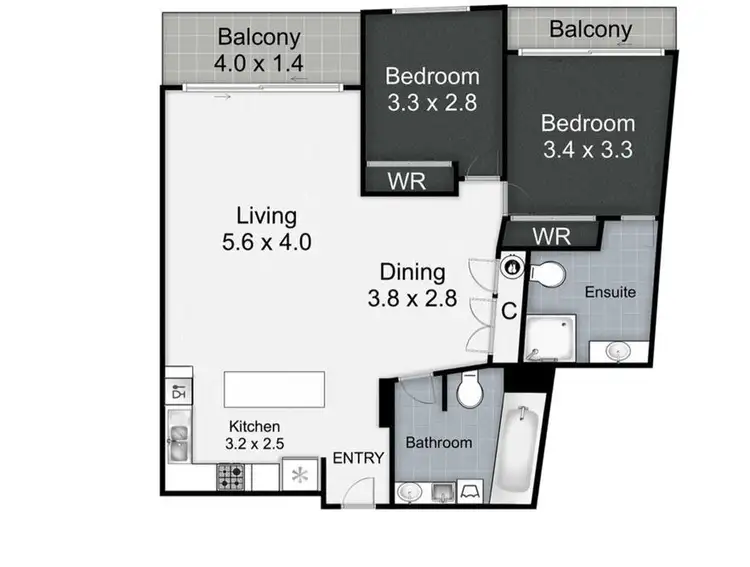 Floorplan of Homely unit listing, 22c / 973 Gold Coast Highway, Palm Beach QLD 4221