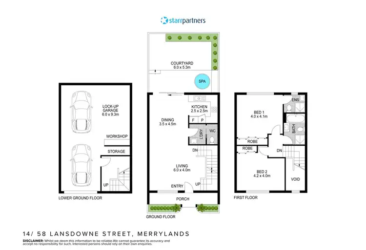 Floorplan of Homely townhouse listing, 14/58 Lansdowne Street, Merrylands NSW 2160