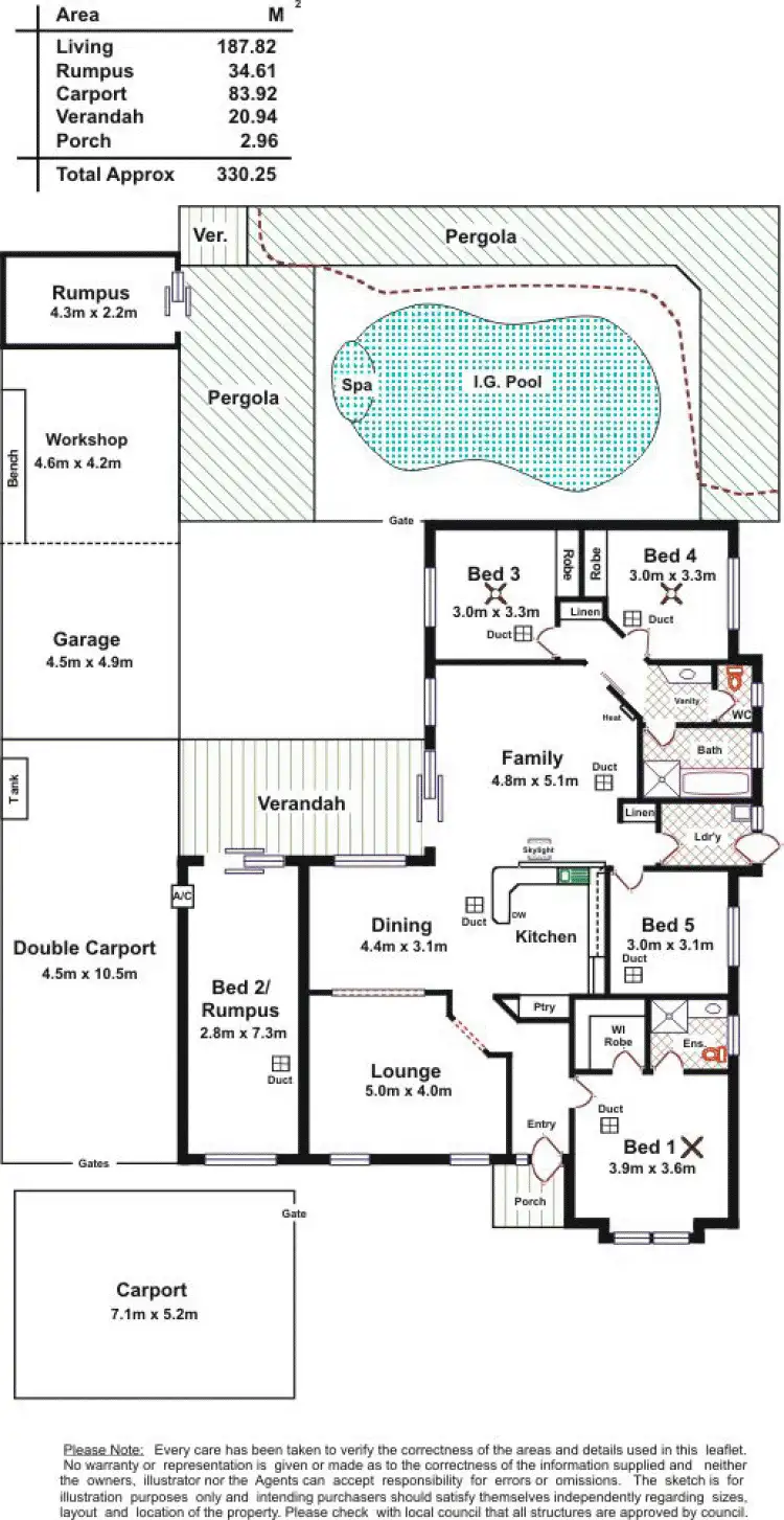 Floorplan of Homely house listing, 4 Claxton Way, Burton SA 5110