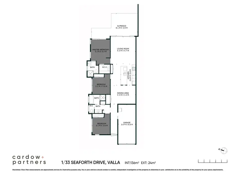 Floorplan of Homely villa listing, 33 Seaforth Drive, Valla NSW 2448