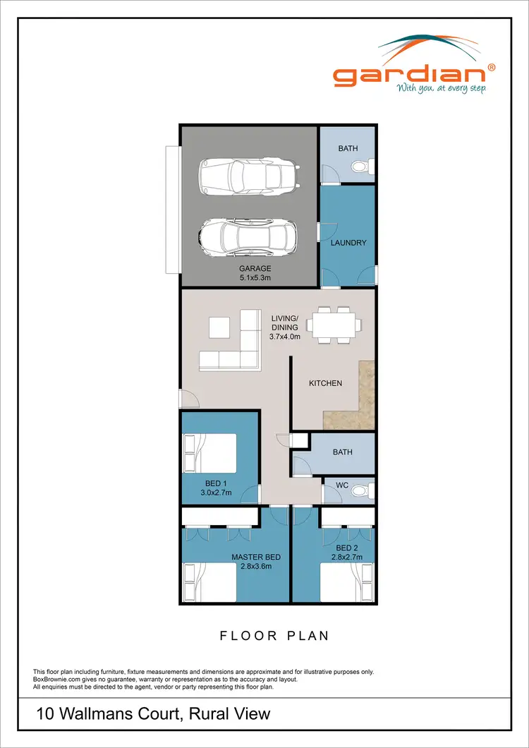 Floorplan of Homely house listing, 10 Wallmans Court, Rural View QLD 4740