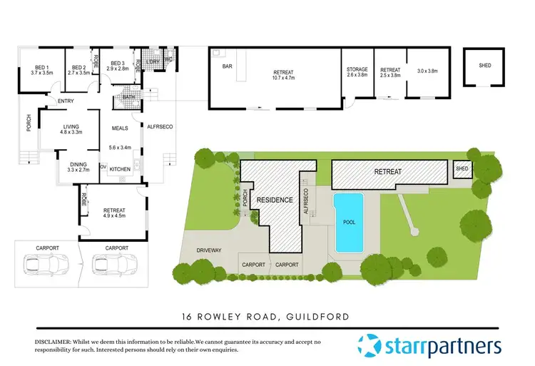 Floorplan of Homely house listing, 16 Rowley Road, Guildford NSW 2161