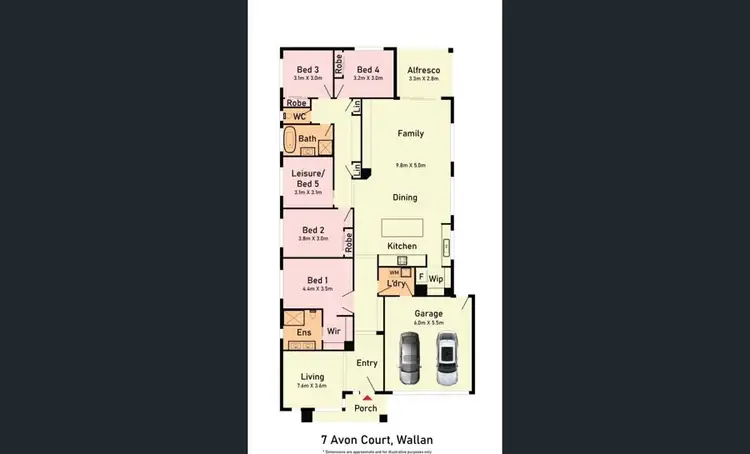 Floorplan of Homely house listing, 7 Avon Court, Wallan VIC 3756