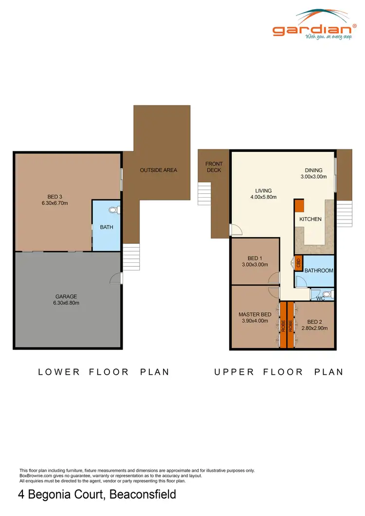 Floorplan of Homely house listing, 4 Begonia Court, Beaconsfield QLD 4740