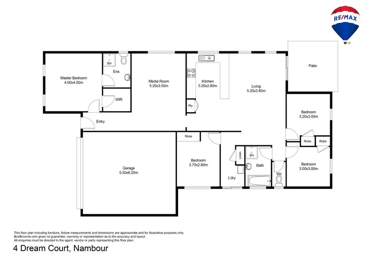 Floorplan of Homely house listing, 4 Dream Court, Nambour QLD 4560