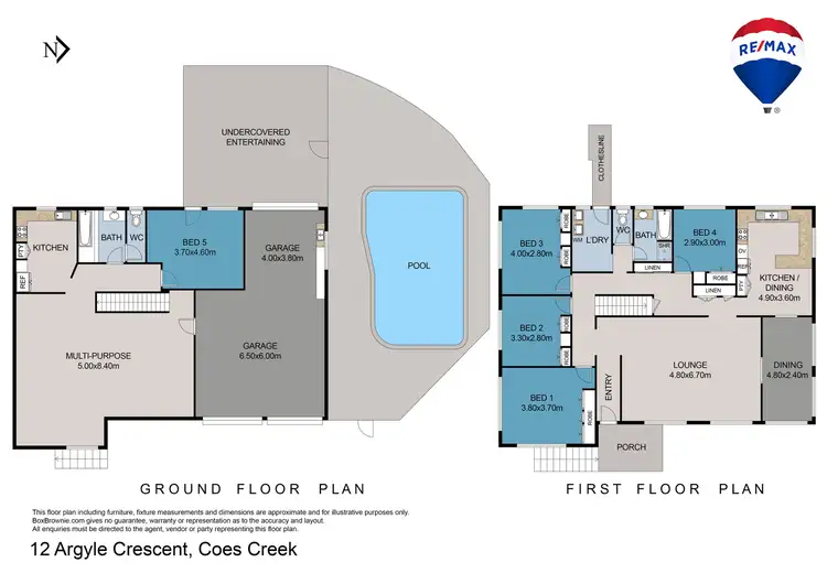 Floorplan of Homely house listing, 12 Argyle Crescent, Coes Creek QLD 4560