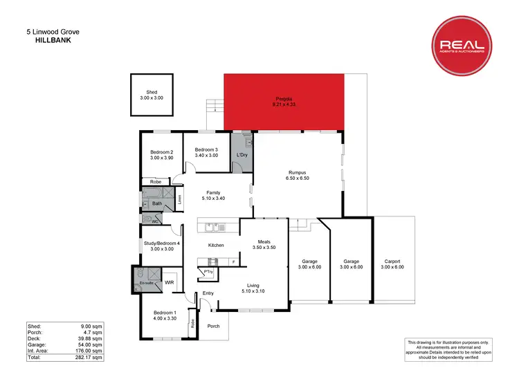 Floorplan of Homely house listing, 5 Linwood Grove, Hillbank SA 5112