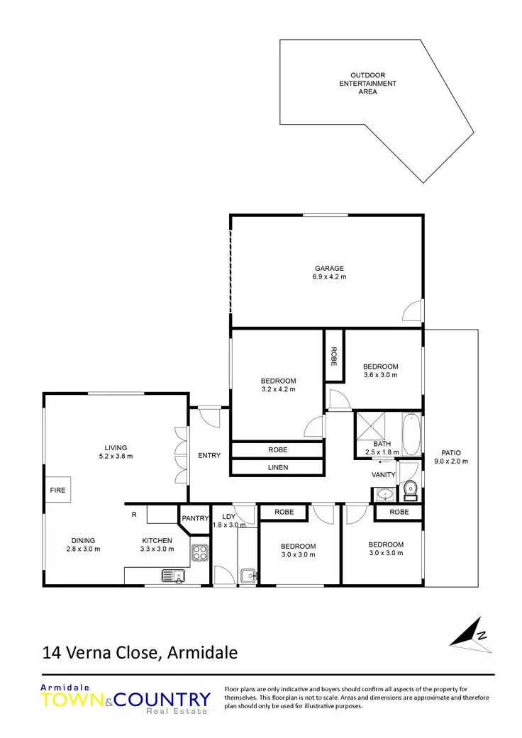 Floorplan of Homely house listing, 14 Verna Close, Armidale NSW 2350