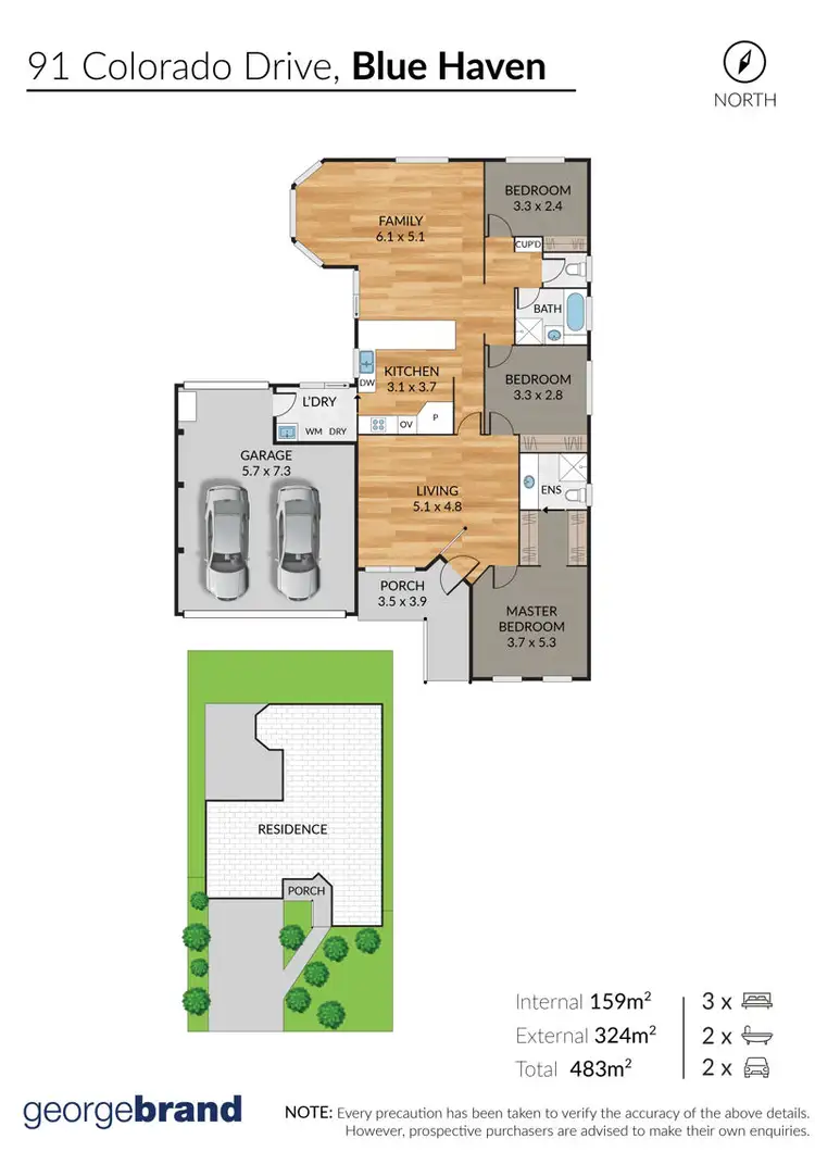 Floorplan of Homely house listing, 91 Colorado Drive, Blue Haven NSW 2262