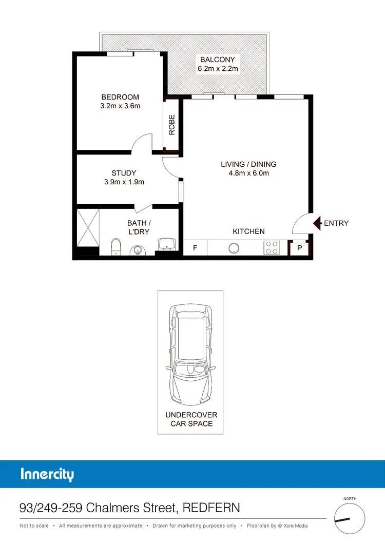 Floorplan of Homely apartment listing, 93/249-259 Chalmers St, Redfern NSW 2016