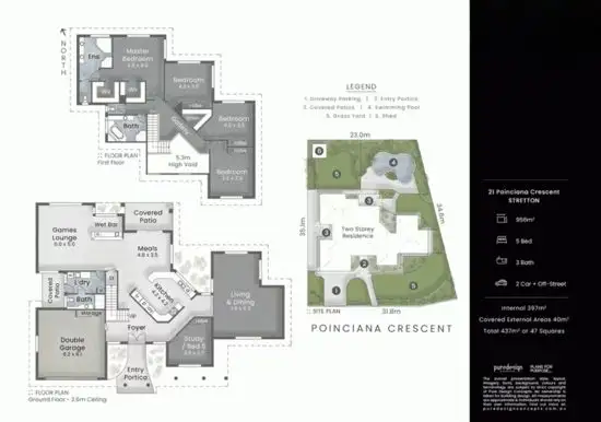 Floorplan of Homely house listing, 21 Poinciana Crescent, Stretton QLD 4116