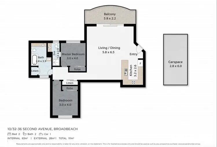 Floorplan of Homely unit listing, 10/32-36 Second Avenue, Broadbeach QLD 4218