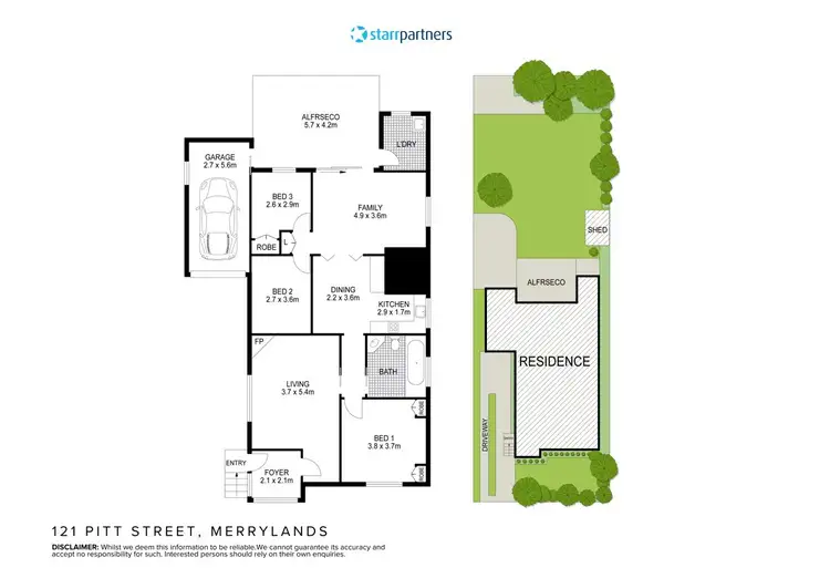 Floorplan of Homely house listing, 121 Pitt Street, Merrylands NSW 2160