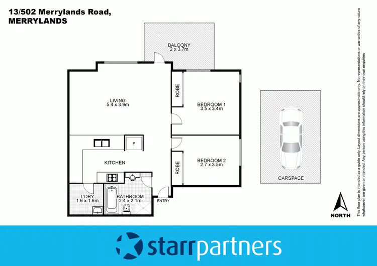 Floorplan of Homely unit listing, 13/502-504 Merrylands Road, Merrylands NSW 2160