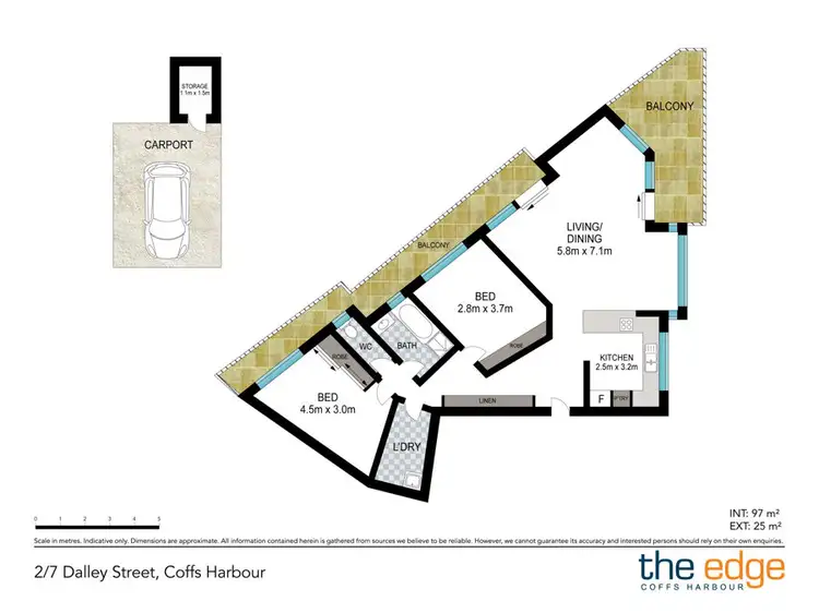 Floorplan of Homely apartment listing, 2/7 Dalley Street, Coffs Harbour NSW 2450