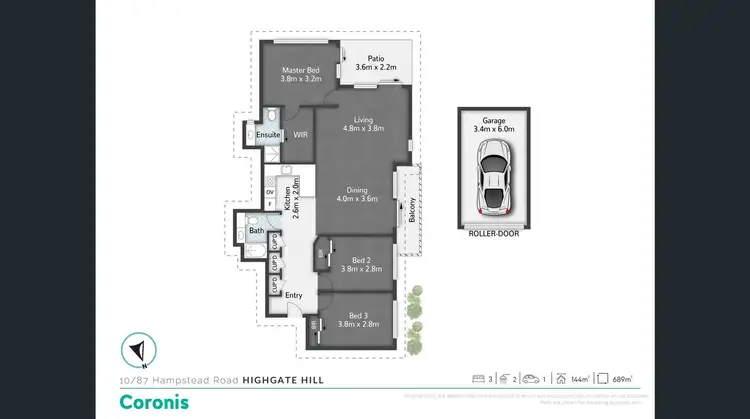 Floorplan of Homely unit listing, 10/87 Hamstead Road, Highgate Hill QLD 4101