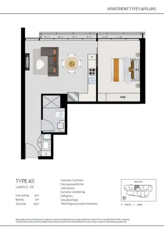 Floorplan of Homely apartment listing, 1601/10 Trinity Street, Fortitude Valley QLD 4006