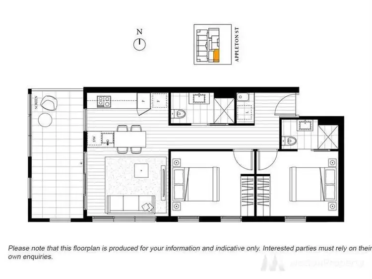 Floorplan of Homely apartment listing, 402/39 Appleton Street, Richmond VIC 3121